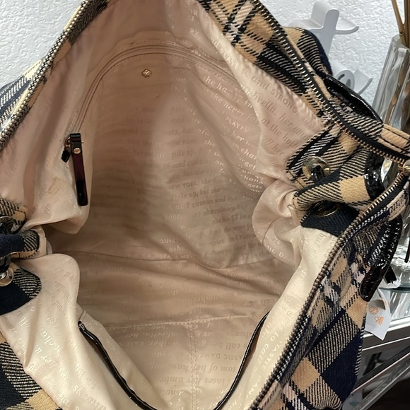 🤎♠️ EUC KATE SPADE NY Soft Wool Shoulder Bag - Neutral checkered Shoulder Bag - Picture 14 of 16